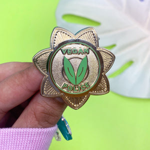 Vegan Police Badge
