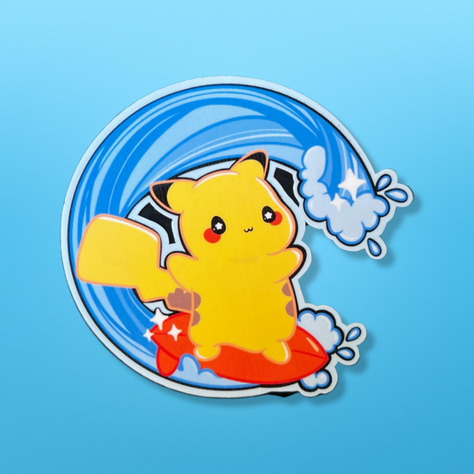 Surfing Pika Sticker